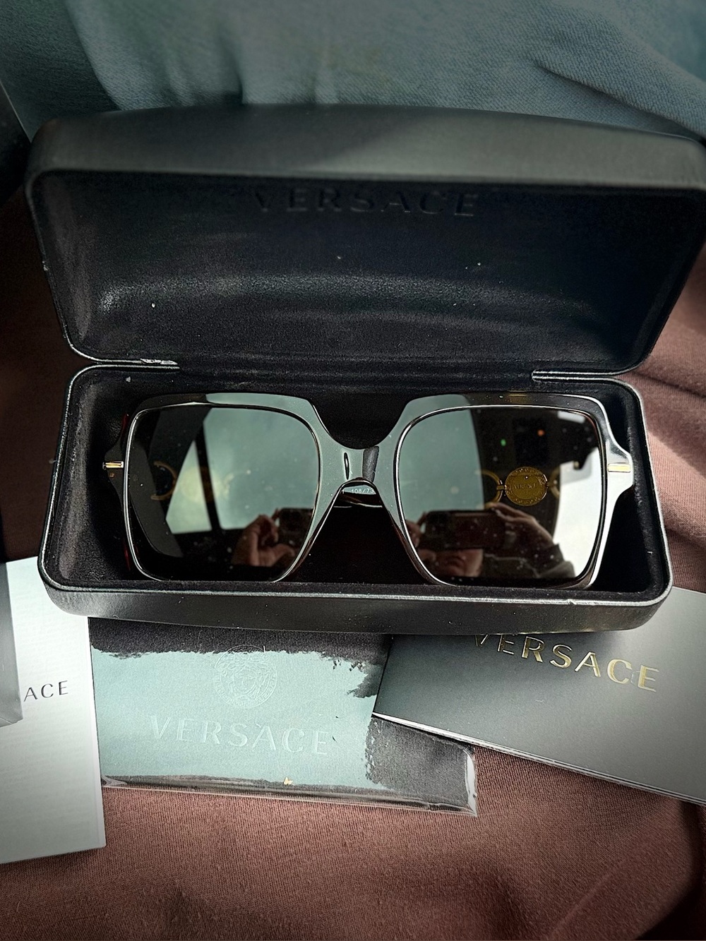 NWT Versace VE4441 Medusa Sunglasses Tortoise Brown Gradient w/ Box
